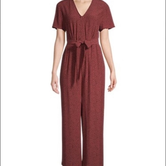 Rails Jet Animal Printed V-Neck Jumpsuit in Rust Size Small NWT - Picture 4 of 5